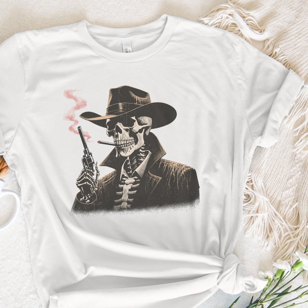 Cowboy Skeleton Western Sublimation, PNG Digital Download - 300 DPI
