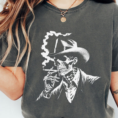 Cowboy Skeleton Western Sublimation Alt 2, PNG Digital Download - 300 DPI
