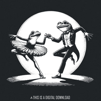 Funny Dancing Frog PNG, Clipart - 300 DPI Design for T-Shirt