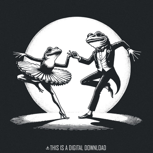 Funny Dancing Frog PNG, Clipart - 300 DPI Design for T-Shirt