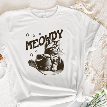 Meowdy Cute Cat Alt 2, Ranch Life png - 300 DPI Design for T-Shirt