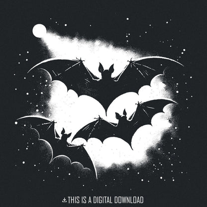 Halloween png, Spooky Bats png - 300 DPI Design for T-Shirt