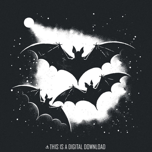 Halloween png, Spooky Bats png - 300 DPI Design for T-Shirt