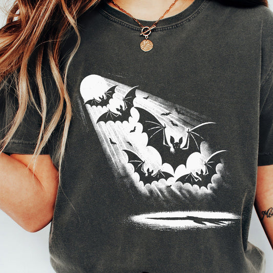 Flying Bats PNG, Gothic Bat Art - 300 DPI Design for T-Shirt
