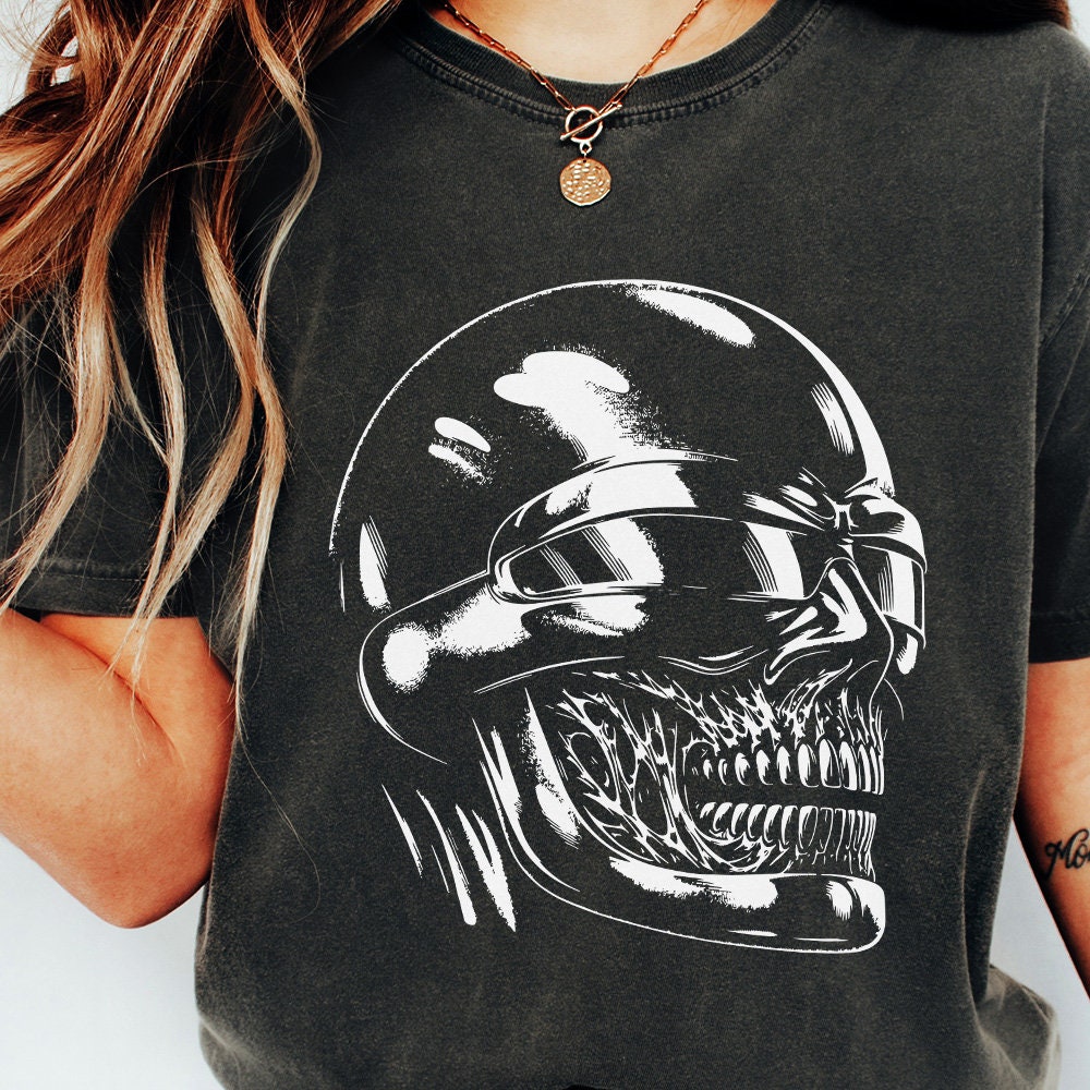Futuristic Skull Art PNG, Cyberpunk Skull Design - 300 DPI Design for