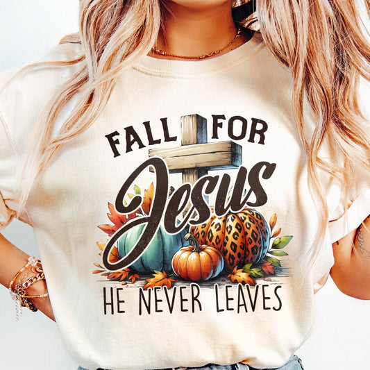 Fall for Jesus PNG, Fall Sublimation Designs - 300 DPI Design for T-Shirt