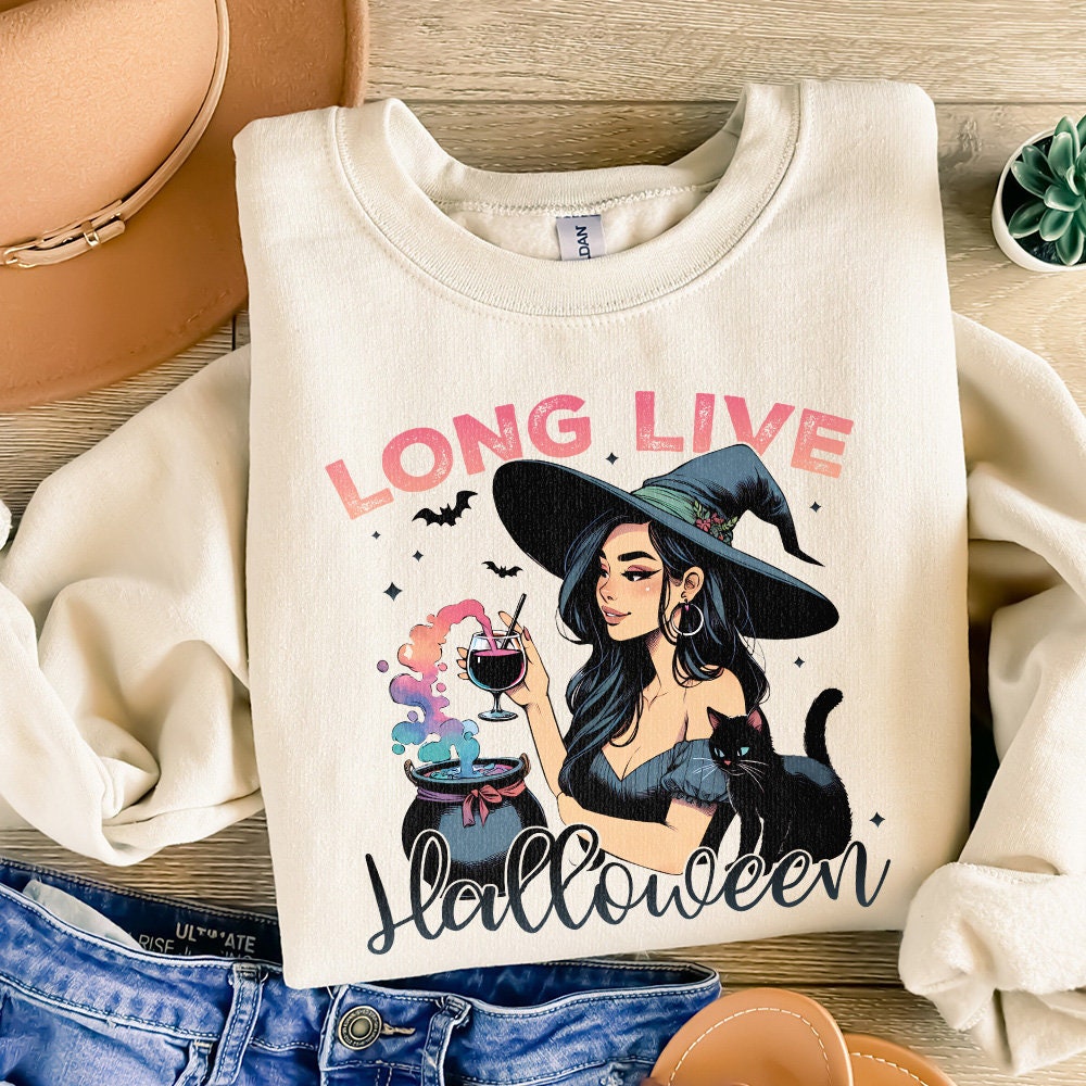 Long Live Halloween Png Alt 2, Vintage Halloween Png - 300 DPI Design for