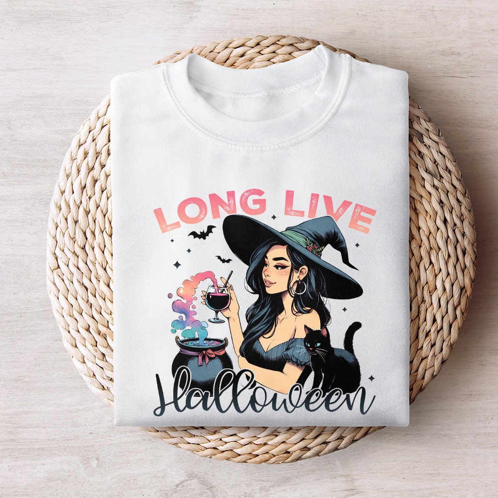 Long Live Halloween Png Alt 2, Vintage Halloween Png - 300 DPI Design for