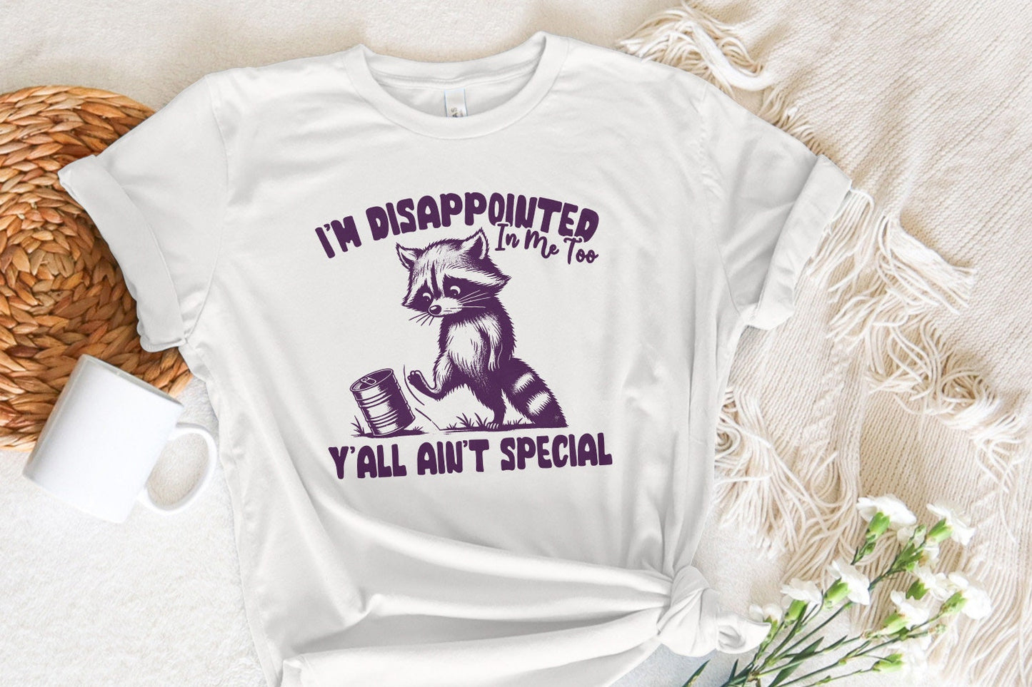 I'm Disappointed in Me Too Y'all Ain't Special PNG Alt 2, Funny Racoon on