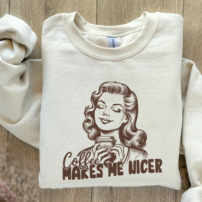 Coffee Makes Me Nicer PNG Alt 2, Snarky Sarcastic Adult Humor - 300 DPI