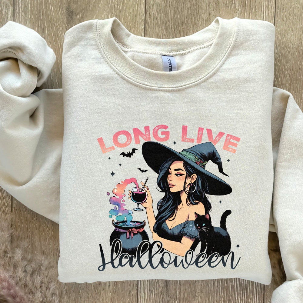 Long Live Halloween Png Alt 2, Vintage Halloween Png - 300 DPI Design for