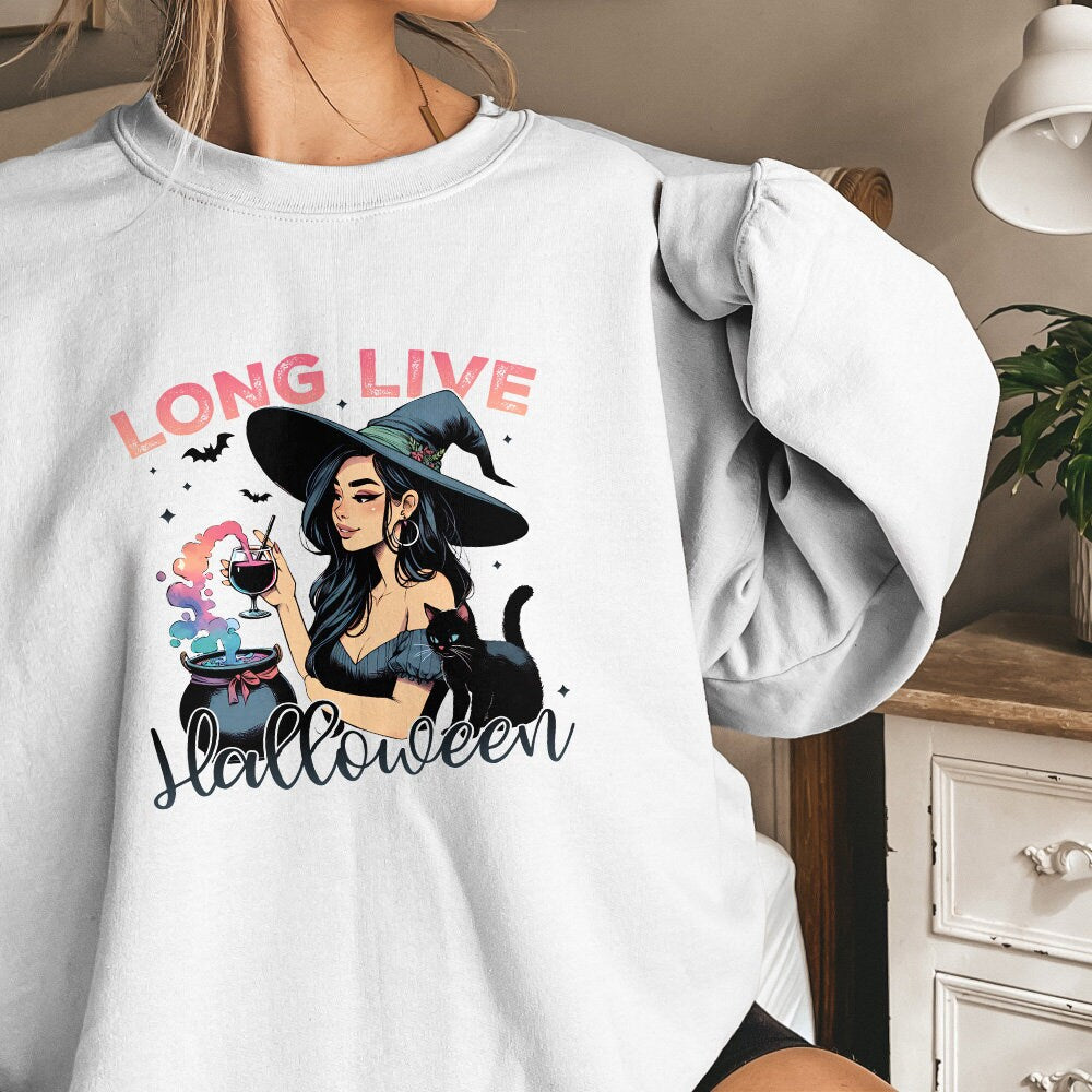 Long Live Halloween Png Alt 2, Vintage Halloween Png - 300 DPI Design for