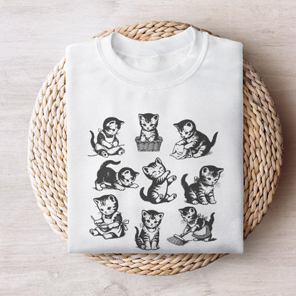 Vintage Cats Png Alt 2, Retro Cat Png - 300 DPI Design for T-Shirt