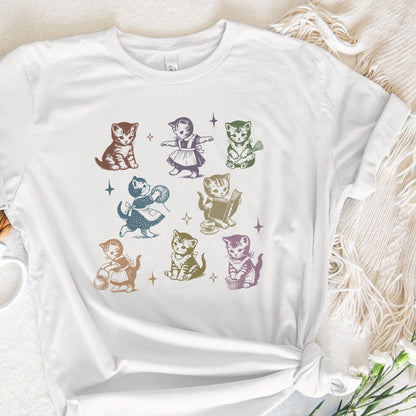 Vintage Cats Png, Retro Cat Png - 300 DPI Design for T-Shirt