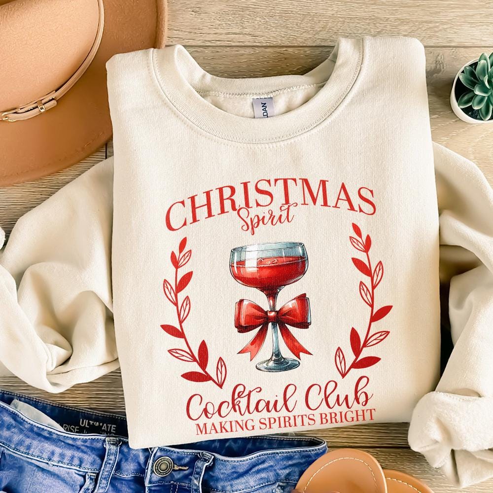 Christmas Spirit png, Retro Christmas png - 300 DPI Design for T-Shirt