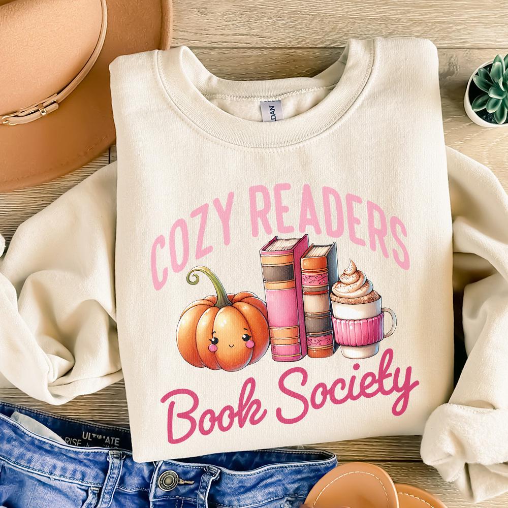Cozy Readers Book Society Png, Sublimation Design - 300 DPI Design for