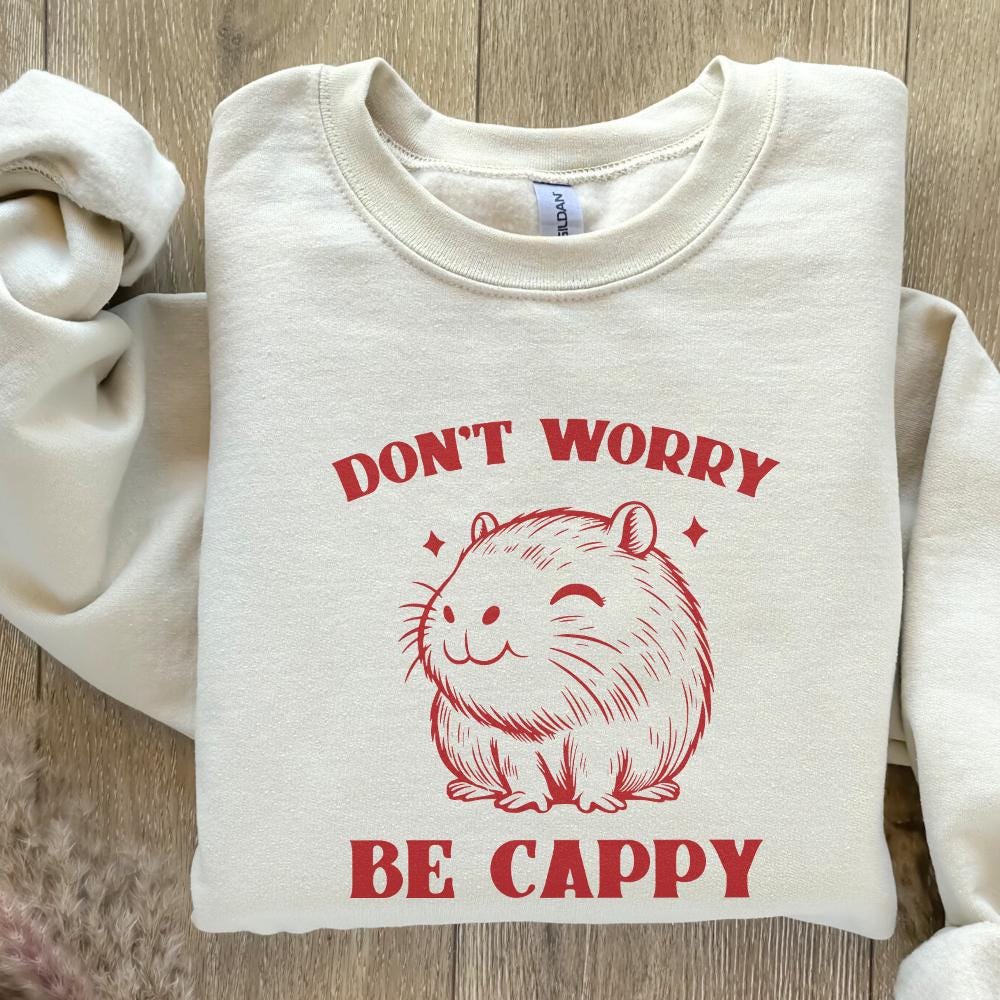 Don't Worry Be Capy PNG, Swag Capybara PNG - 300 DPI Design for T-Shirt