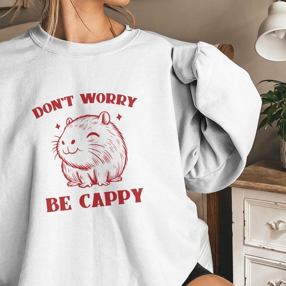 Don't Worry Be Capy PNG, Swag Capybara PNG - 300 DPI Design for T-Shirt