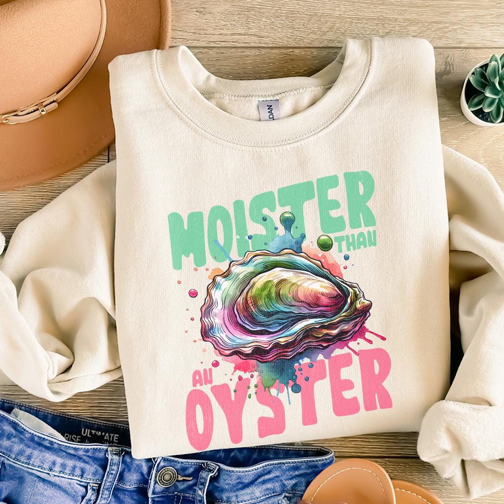Moister Than An Oyster Funny Graphic PNG, Fun Adult Humour PNG - 300 DPI
