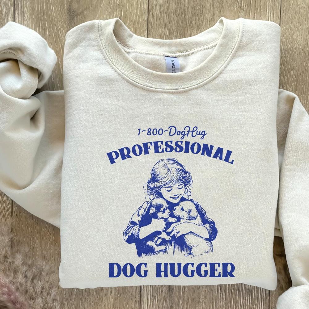 Cute Animal Sayings Alt 2, Dog Hugger png - 300 DPI Design for T-Shirt