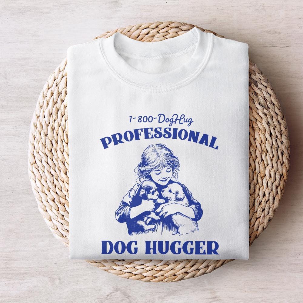 Cute Animal Sayings Alt 2, Dog Hugger png - 300 DPI Design for T-Shirt