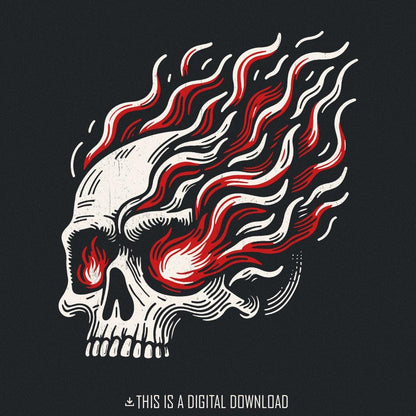 Skull PNG Alt 2, Sarcastic Sublimation Design - 300 DPI Design for T-Shirt