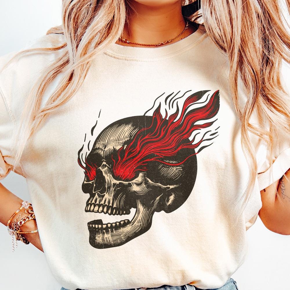 Skull PNG, Sarcastic Sublimation Design - 300 DPI Design for T-Shirt