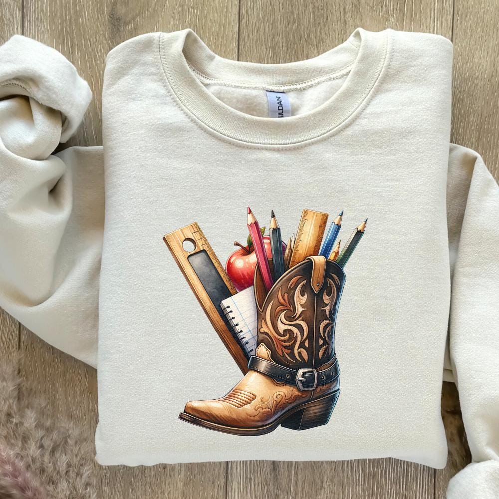 Western Back To School PNG Alt 2, Western Teacher png - 300 DPI Design