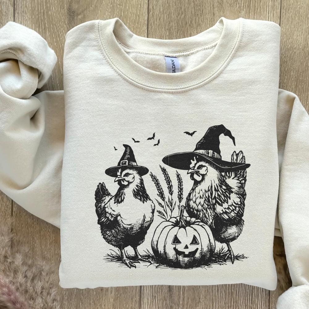 Spooky Chickens Halloween PNG, Fall PNG - 300 DPI Design for T-Shirt