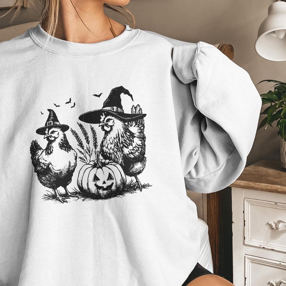 Spooky Chickens Halloween PNG, Fall PNG - 300 DPI Design for T-Shirt