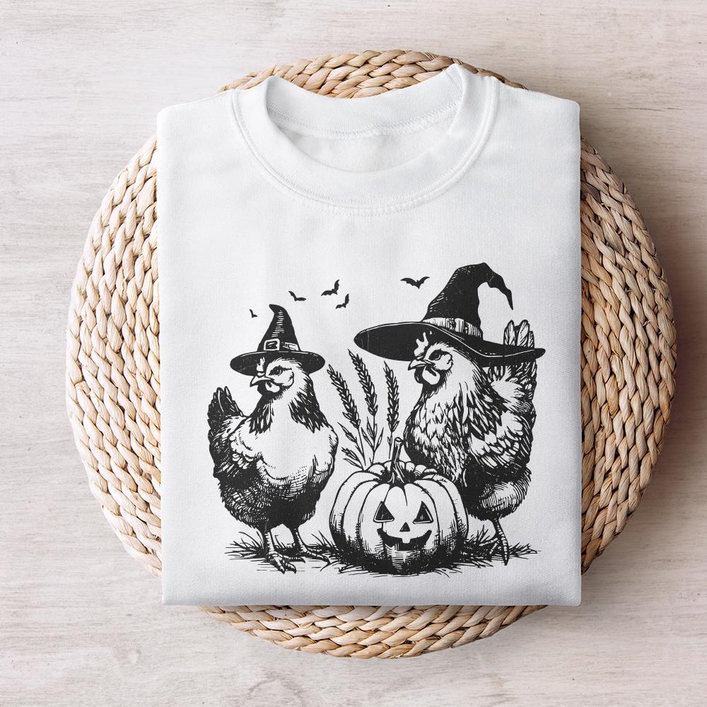 Spooky Chickens Halloween PNG, Fall PNG - 300 DPI Design for T-Shirt
