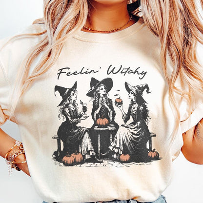 Retro Witch PNG Alt 2, Halloween Design - 300 DPI Design for T-Shirt