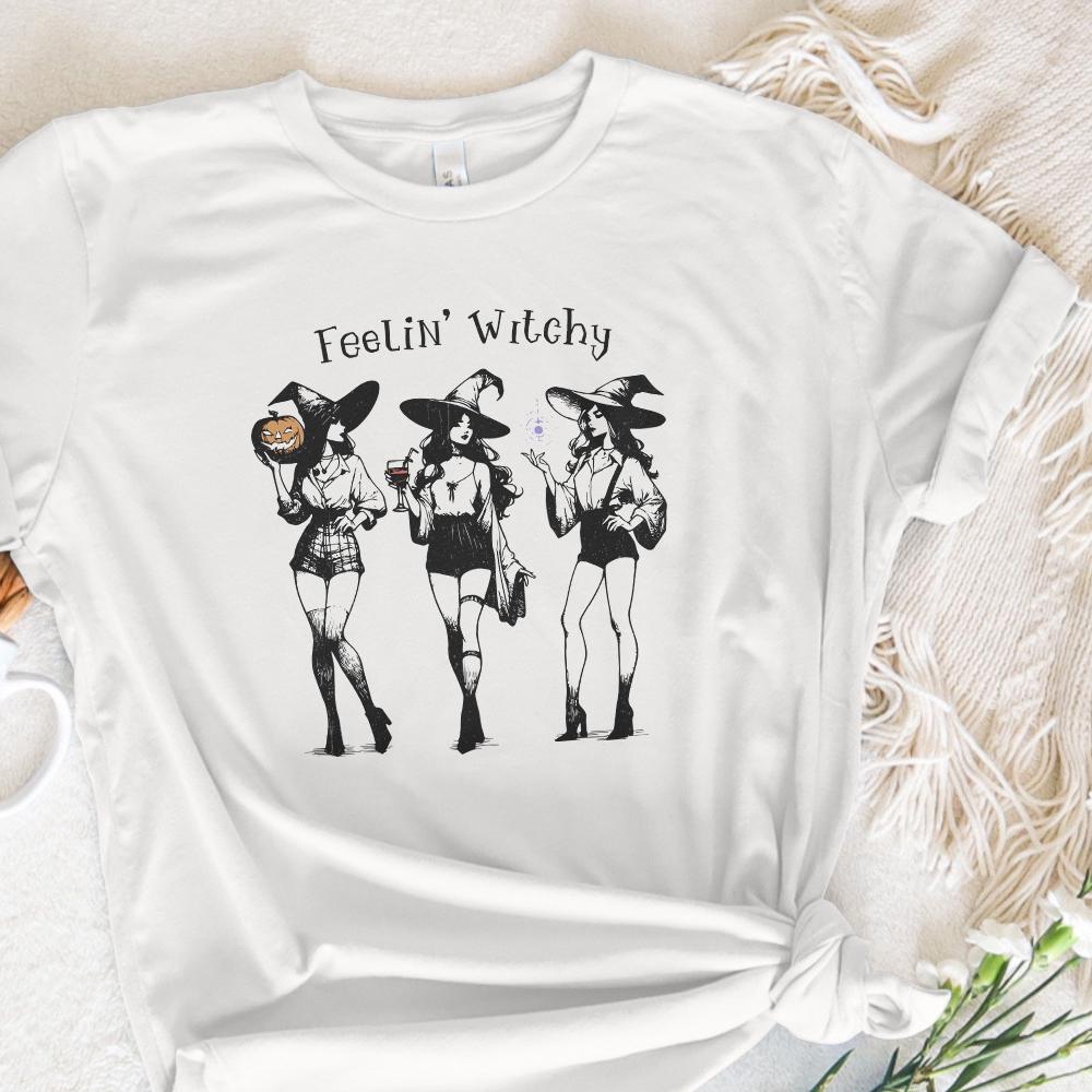 Retro Witch PNG, Halloween Design - 300 DPI Design for T-Shirt