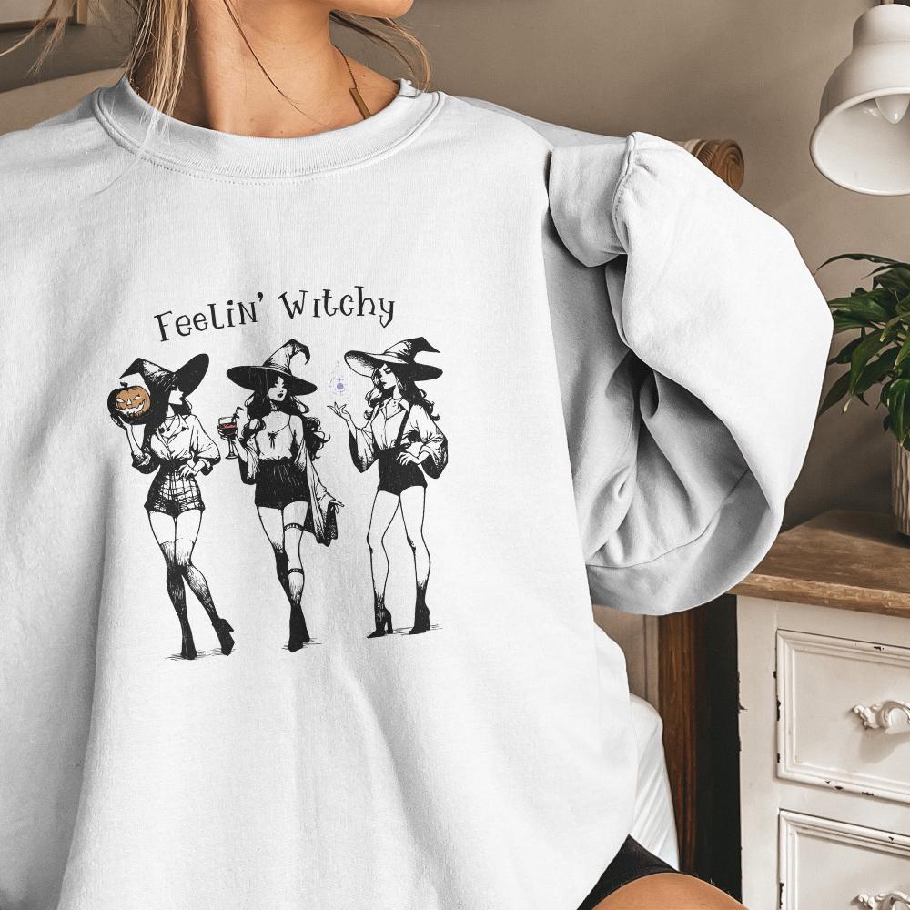 Retro Witch PNG, Halloween Design - 300 DPI Design for T-Shirt