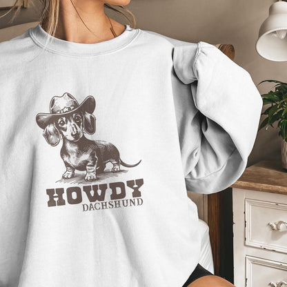 Howdy Dachshund Png, Western Dachshund - 300 DPI Design for T-Shirt