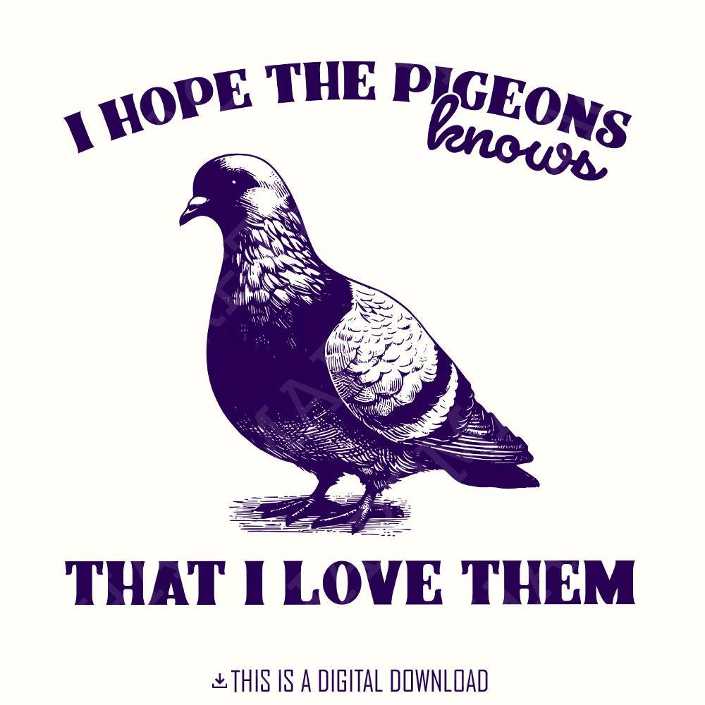 Funny Bird Pigeon Art, Bird Lover PNG - 300 DPI Design for T-Shirt