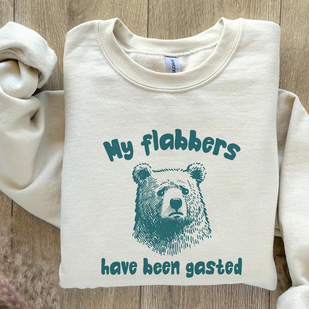 All of My Flabbers Are Gasted PNG Alt 2, Funny Bear Sublimation Digital