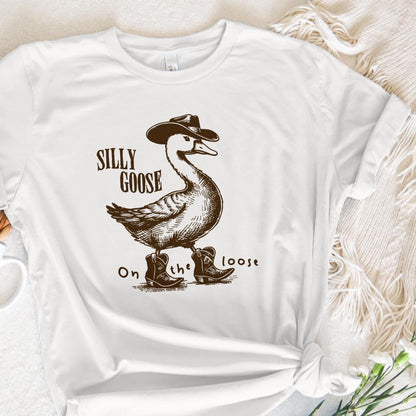 Silly Goose on the Loose PNG, Funny Goose - 300 DPI Design for T-Shirt