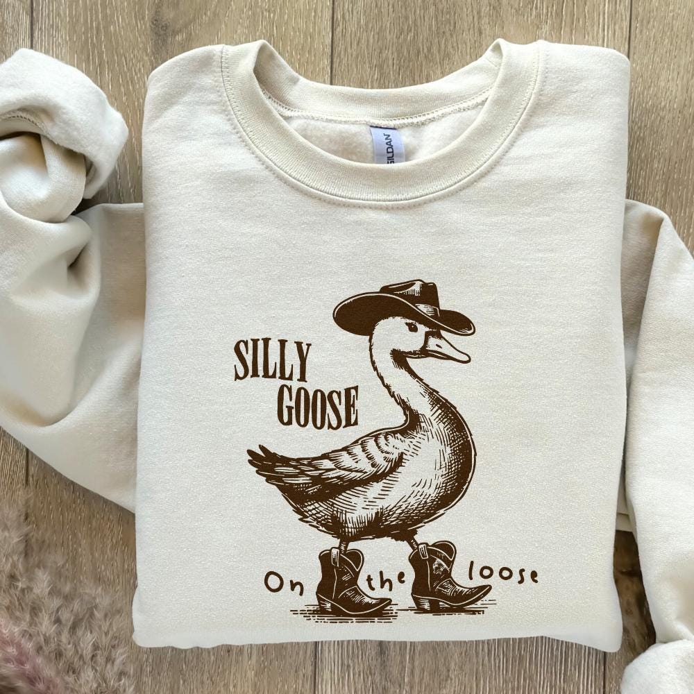 Silly Goose on the Loose PNG, Funny Goose - 300 DPI Design for T-Shirt