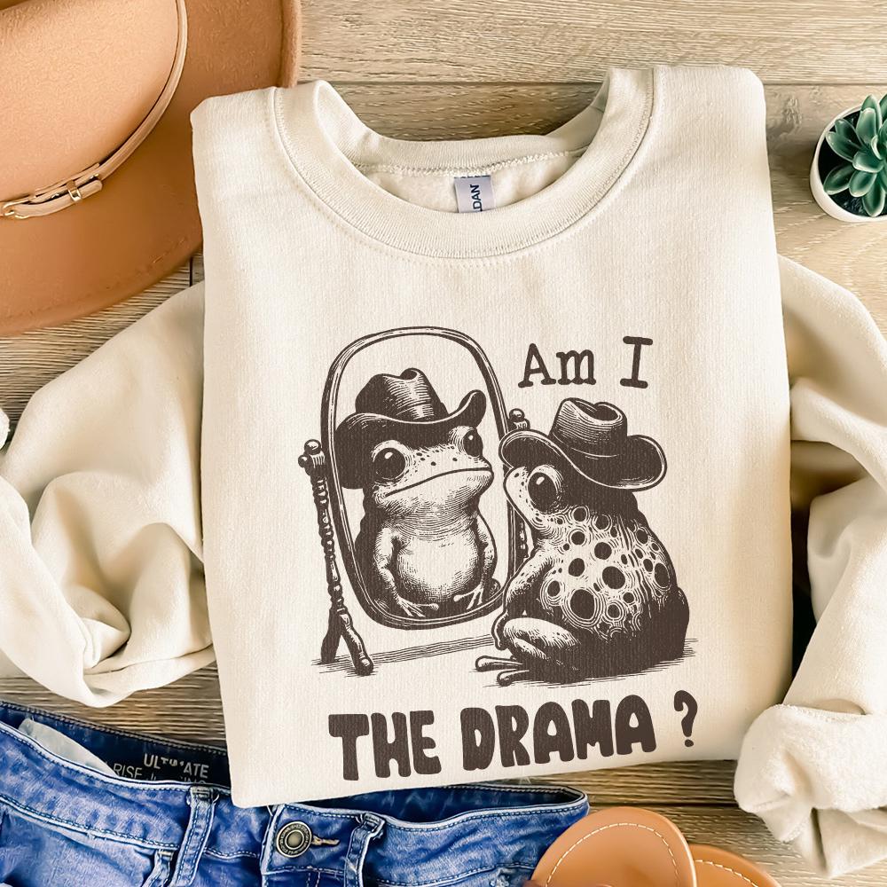 Am I The Drama PNG Alt 2, Trendy PNG - 300 DPI Design for T-Shirt