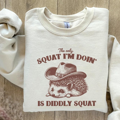 The Only Squat I'm Doing PNG, Funny Racoon Digital Download - 300 DPI