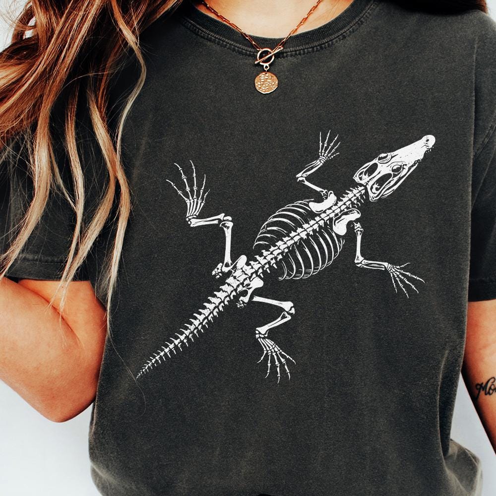 Crocodile Skeleton PNG, Alligator Bones png - 300 DPI Design for T-Shirt