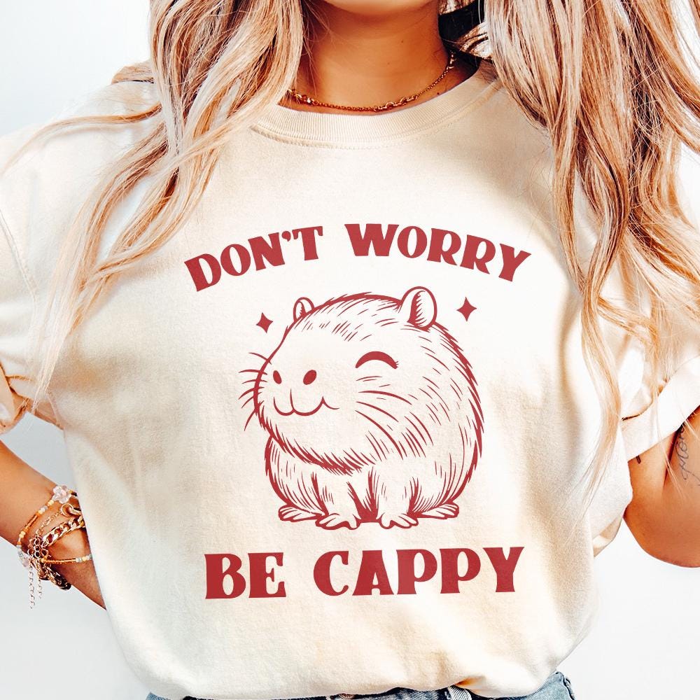 Don't Worry Be Capy PNG, Swag Capybara PNG - 300 DPI Design for T-Shirt