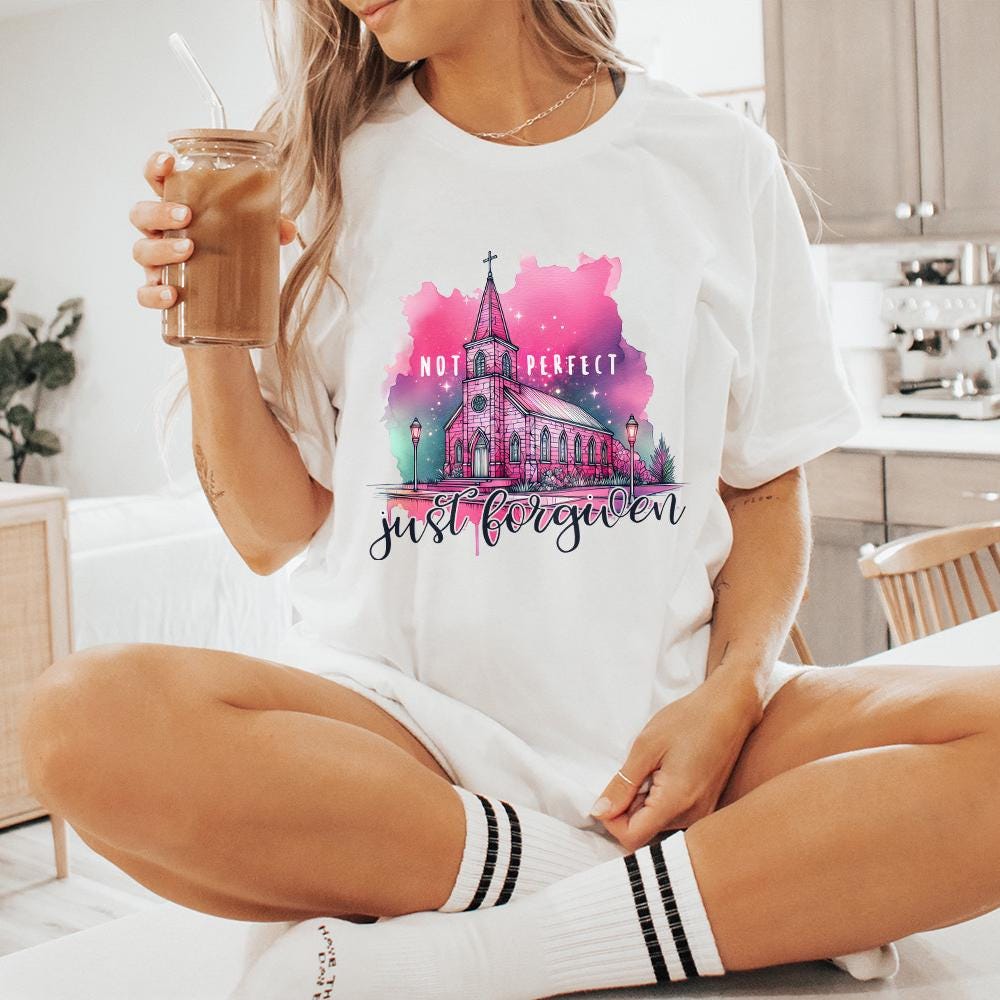 Not Perfect Just Forgiven PNG Alt 2, Christian png - 300 DPI Design for
