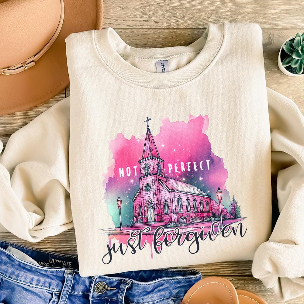 Not Perfect Just Forgiven PNG Alt 2, Christian png - 300 DPI Design for