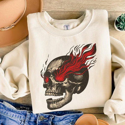 Skull PNG, Sarcastic Sublimation Design - 300 DPI Design for T-Shirt
