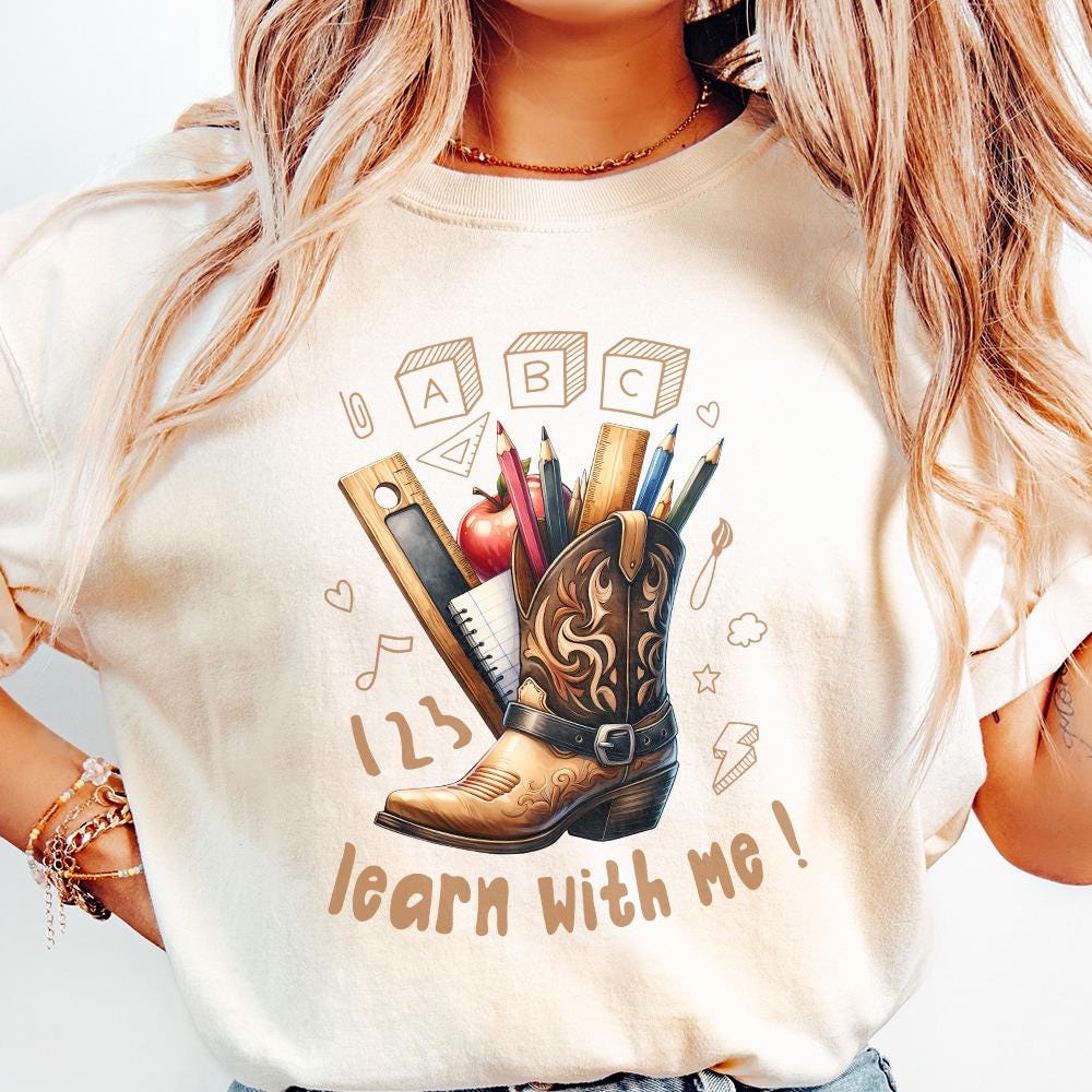 Western Back To School PNG, Western Teacher png - 300 DPI Design for