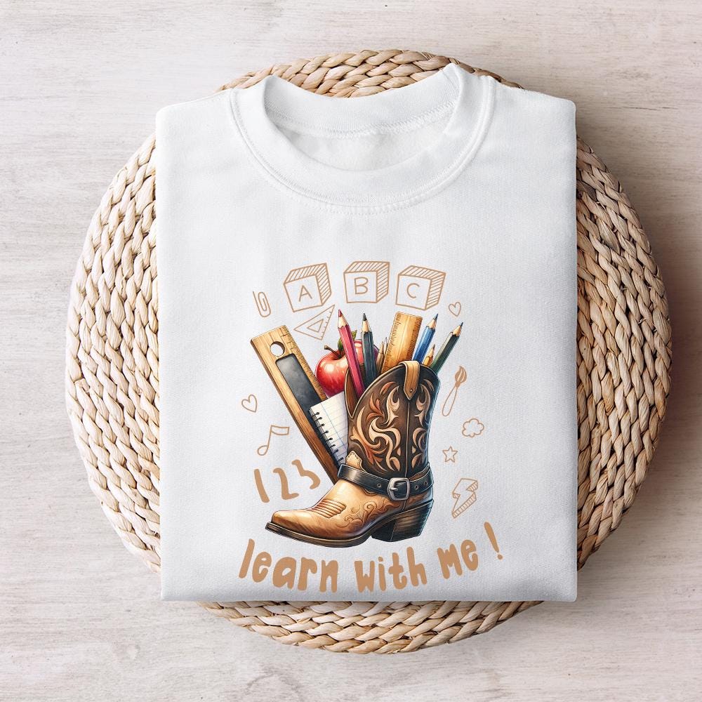 Western Back To School PNG, Western Teacher png - 300 DPI Design for