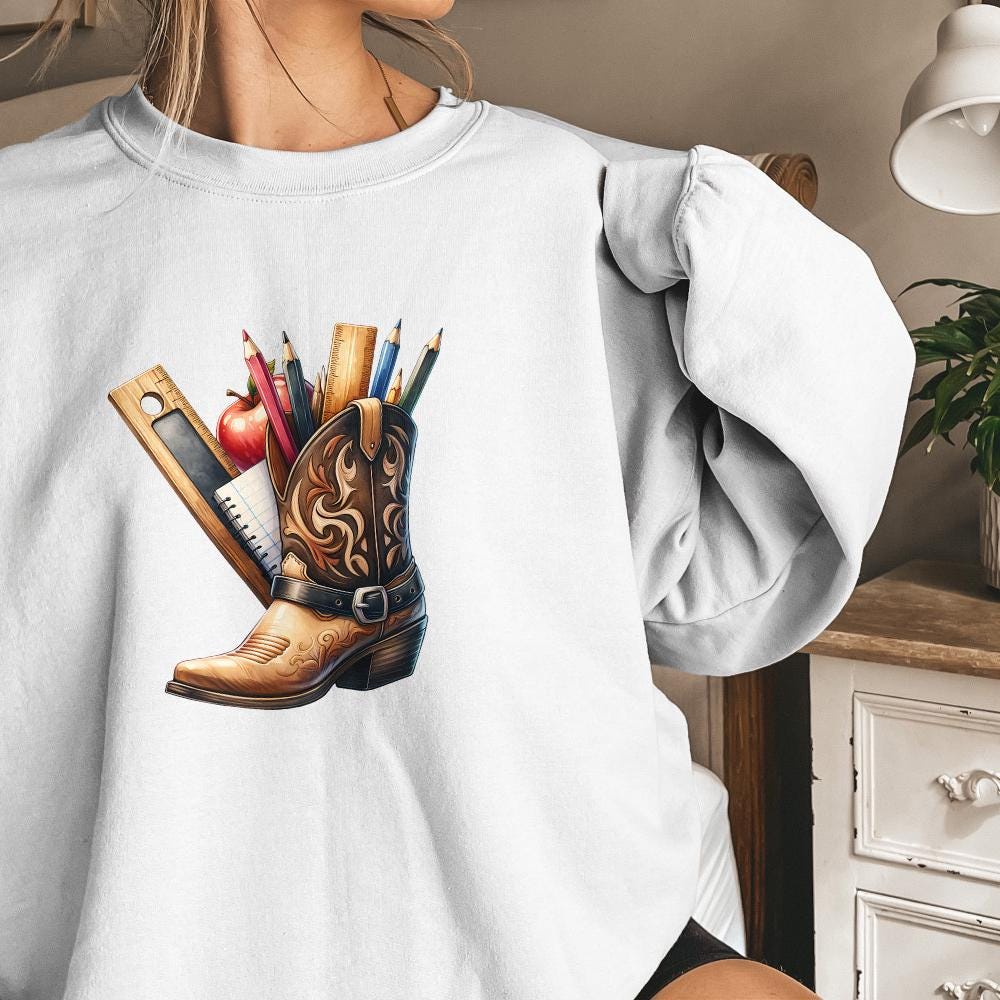 Western Back To School PNG Alt 2, Western Teacher png - 300 DPI Design