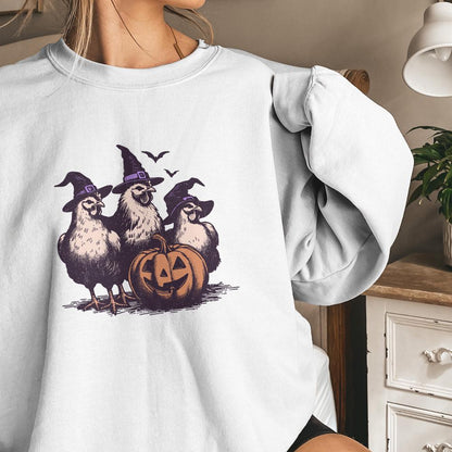 Spooky Chickens Halloween PNG Alt 2, Fall PNG - 300 DPI Design for T-Shirt